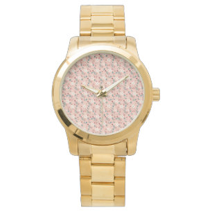 Elegant froral Pink Pattern Home Watch