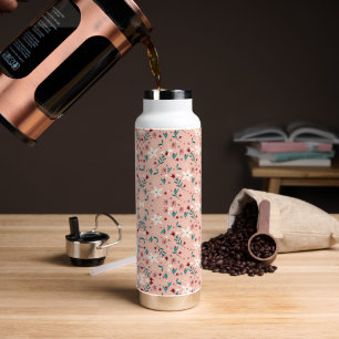 Elegant froral Pink Water Bottle