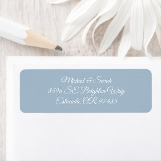 Elegant Frosted Blue Return Address