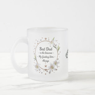 Elegant Frosted Dad Mug – 10 oz “Guiding Star