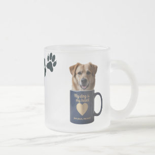 Elegant Frosted Glass Dog Mug (10oz)