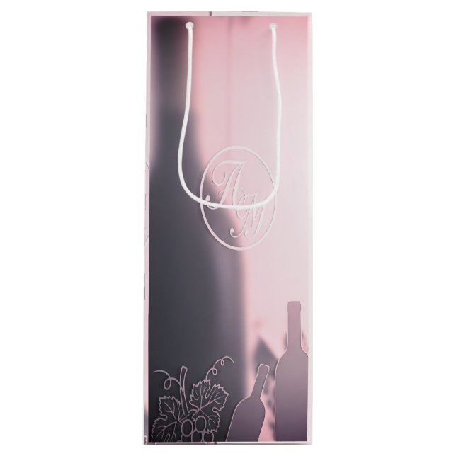 Elegant Frosted Wine Gift Bag (Front)