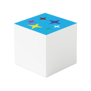 Elegant FrostedSky Wood Photo Cube