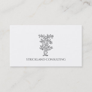 Elegant Fruit Bearing Tree Branch Financial Business Card