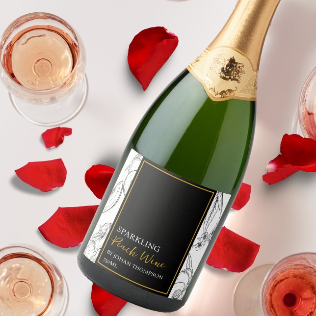 Elegant Fruit Sparkling Peach Wine Black Label (Creator Uploaded)