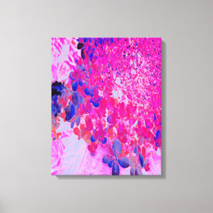 Elegant Fuchsia and Dark Blue Limelight Hydrangea Canvas Print