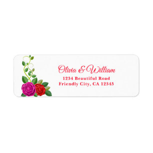 Elegant Fuchsia Pink & Red Rose Flower