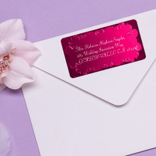 Elegant Fuchsia Pink Wedding Address Labels