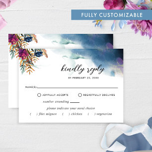 Elegant Fully Customisable Celestial Wedding RSVP