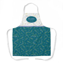 Elegant fun custom teal green blue berry pattern