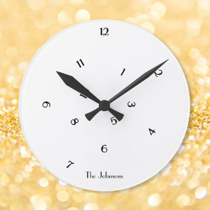 Elegant Fun Jumbled Numbers Room Office Wall Decor Round Clock