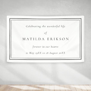 Elegant Funeral   Classic Celebration of Life Banner