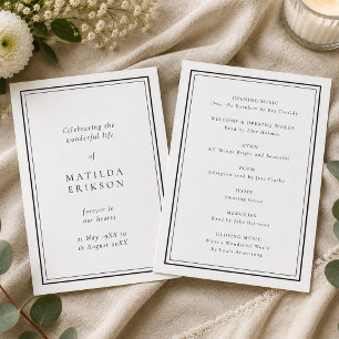 Elegant Funeral   Classic Order of Service Programme