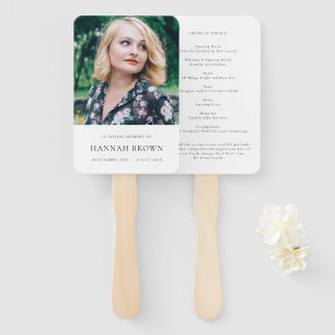 Elegant Funeral   Minimalist Celebration of Life Hand Fan