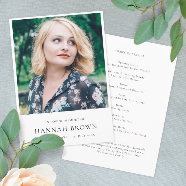 Elegant Funeral | Minimalist Celebration of Life Programme (Creator Uploaded)