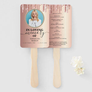 Elegant Funeral Modern Celebration of Life Hand Hand Fan