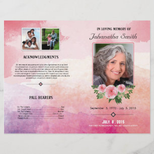 Elegant Funeral Program Template