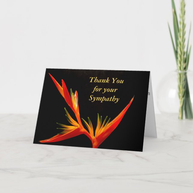 Elegant Funeral Sympathy Thank You Card (Front)