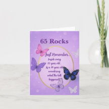 Elegant & Funny 65th Milestone Birthday 