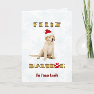 Elegant Funny Gold Foil Feliz Navidad Typography Holiday Card