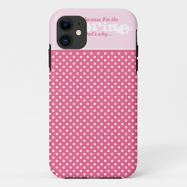 Elegant Funny Polka Dot Wedding Cell Phone Case (Back)