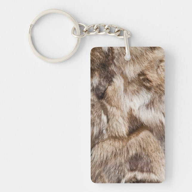 Elegant fur texture key ring (Front)