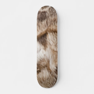 Elegant fur texture skateboard