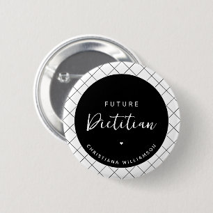 Elegant Future Dietician Personalised 6 Cm Round Badge