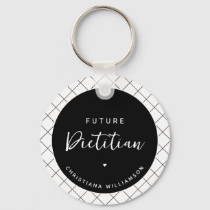 Elegant Future Dietician Personalised Key Ring