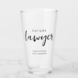 Elegant Future Lawyer Law Student Personalised Glass