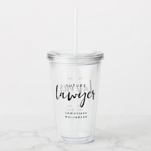 Elegant Future Lawyer Personalised Acrylic Tumbler