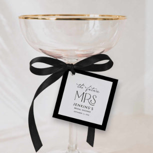 Elegant Future Mrs Bridal Shower Favour Tags