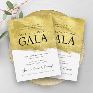 Elegant GALA Company Business Gold Brush Invitation