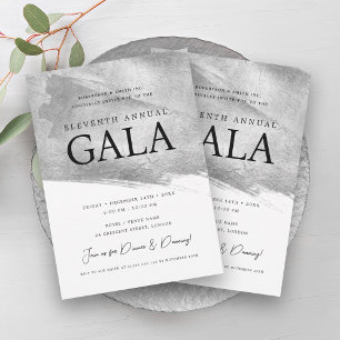 Elegant GALA Company Silver Brush Invitation