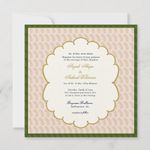 Elegant Ganesh Pastel colours Indian wedding Invitation