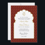 Elegant Ganesh Red & Gold Indian wedding  Invitation<br><div class="desc">Elegant,  simple traditional Ganesh in a golden arch with a gold and red paisley background wedding Invitation. Perfect for Indian wedding.Matching Haldi & mehendi Invitation is also available. Check out my Indian wedding collection.</div>