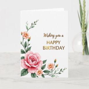Elegant Garden Birthday Card