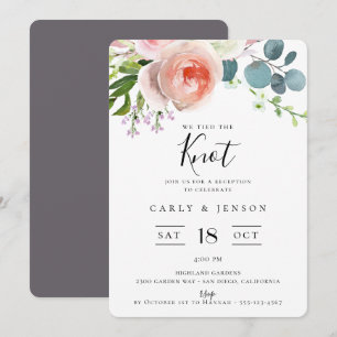 Elegant Garden Bouquet Reception Invitation