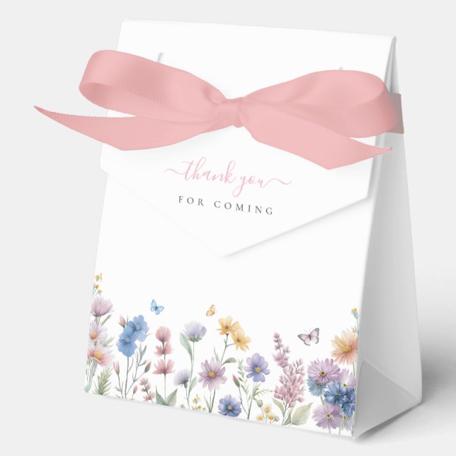 Elegant Garden Bridal Shower Thank You For Coming Favour Box (Front)