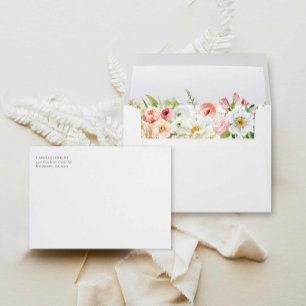 Elegant Garden Floral Bridal Shower Envelope