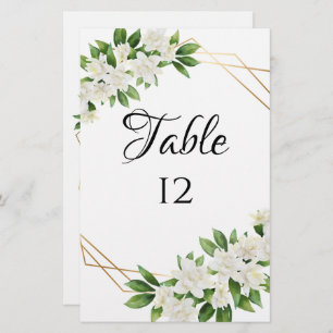 ELEGANT GARDEN FLORAL FRAME GREENERY TABLE NUMBERS