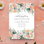 Elegant Garden Floral Greenery 80th Birthday Party Invitation<br><div class="desc">Celebrate a milestone birthday with our stunning Elegant Garden Floral 80th Birthday Party Invitation. This beautifully designed invitation sets the perfect tone for an elegant and memorable celebration.</div>