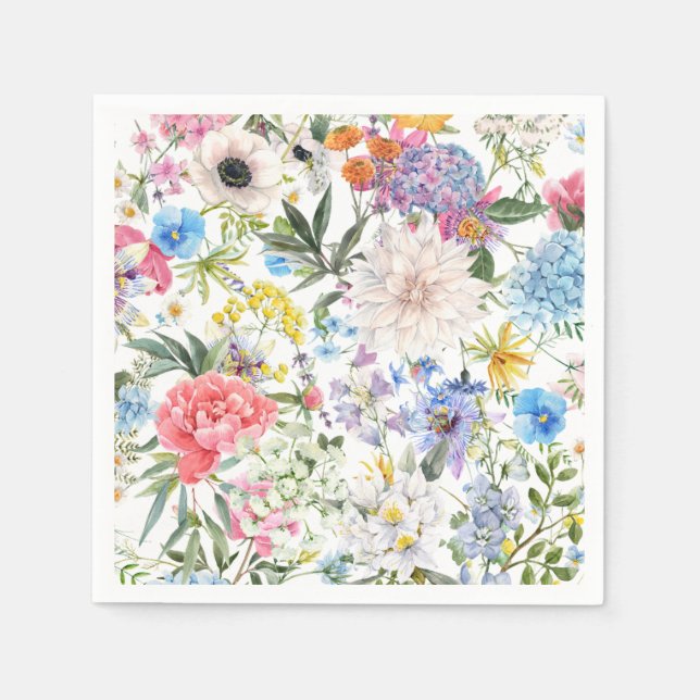 Elegant Garden flower party Napkin (Front)