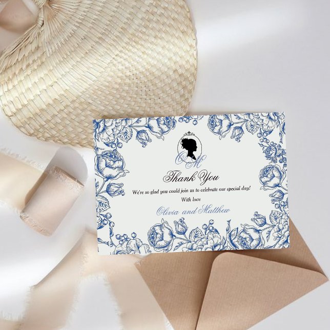 Elegant Garden Flowers Boho Bridgerton Wedding  Thank You Card (Creator Uploaded)