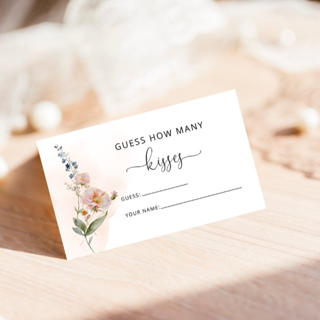 Elegant Garden Flowers Bridal Shower Game Enclosure Card (Creator Uploaded)