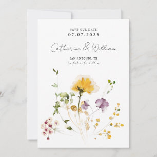 Elegant Garden Flowers Save The Date