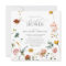 Elegant Garden Flowers Watercolor Bridal Shower