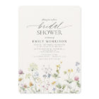 Elegant Garden Flowers Watercolor Bridal Shower