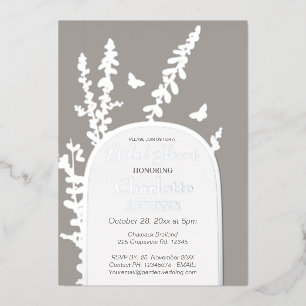 Elegant Garden Leaves  Butterflies Bridal Shower  