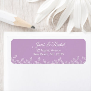 Elegant Garden Leaves Lavender Wedding Invitation